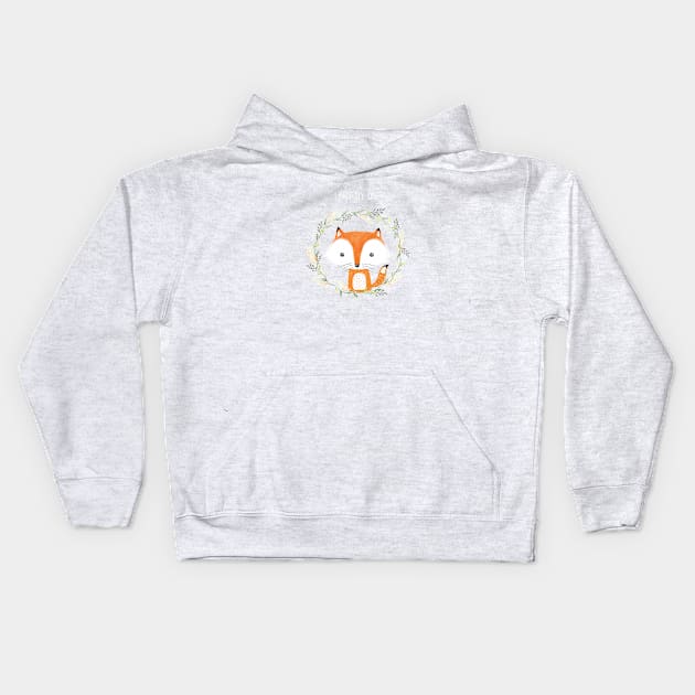 little sly one fox Kids Hoodie by tfinn